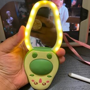 Mini avocado mirror/fan